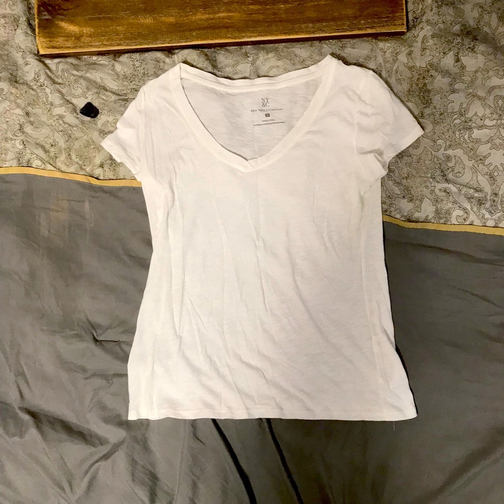 NY & Co white tee, small